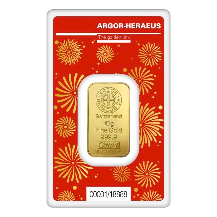 Argor-Heraeus - Zlatá cihlička Rok draka 2024 - 10 g
